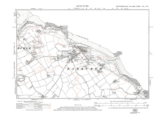 Bamburgh, Northumberland in 1925: 13SW