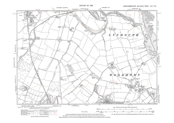 Woodhorn, Linton Colliery, Northumberland in 1924: 61SW – Old Map Downloads