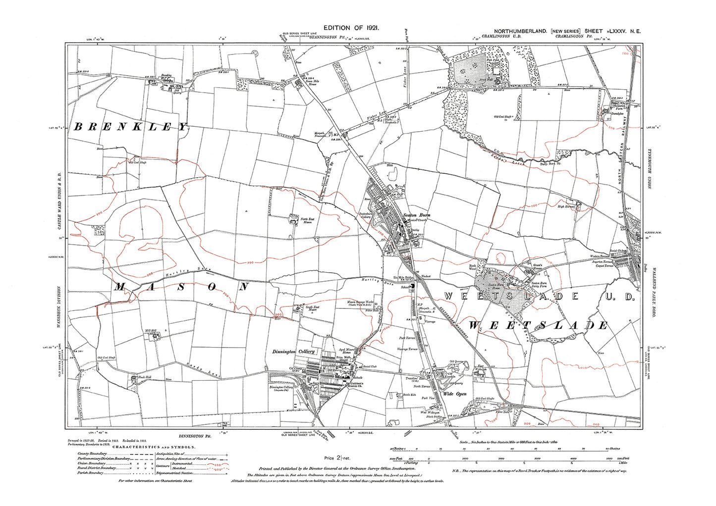 Seaton Burn, Dinnington Colliery, Northumberland in 1921: 85NE