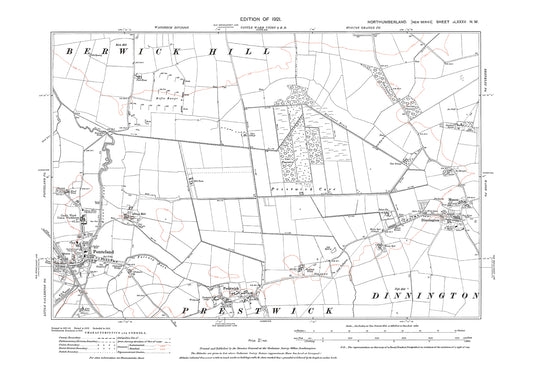 Ponteland, Prestwick, Dinnington, Mason, Northumberland in 1921: 85NW