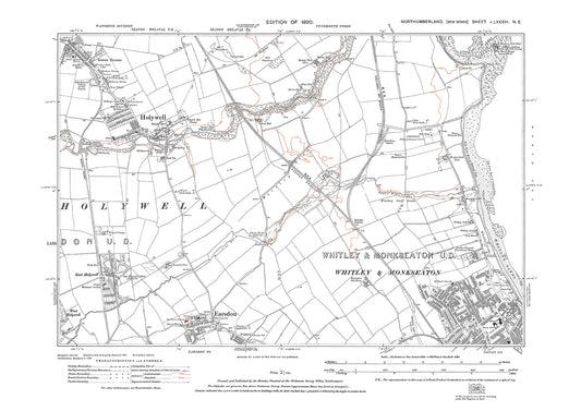 Whitley, Holywell, Earsdon, Northumberland in 1920: 86NE
