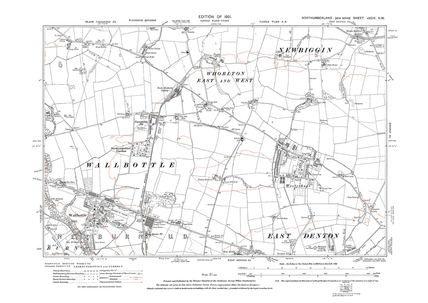 Wallbottle, Westerhope, Northumberland in 1921: 94NW