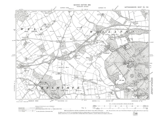 Wollaton, old map Nottinghamshire 1900: 41NE