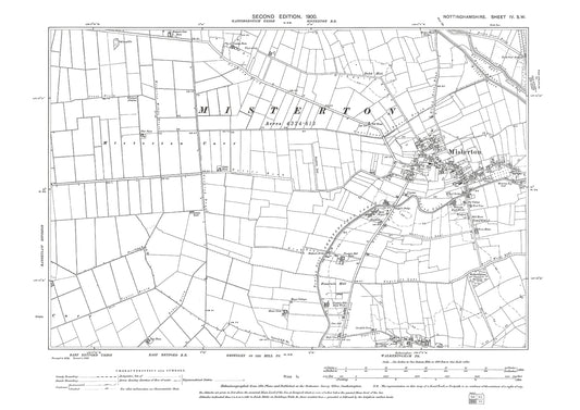 Misterton, Walkeringham (north), old map Nottinghamshire 1900: 4SW