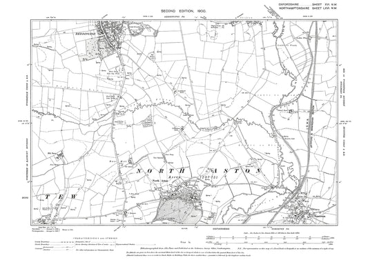 Deddington (south), North Aston, Somerton, Oxfordshire in 1900: 16NW