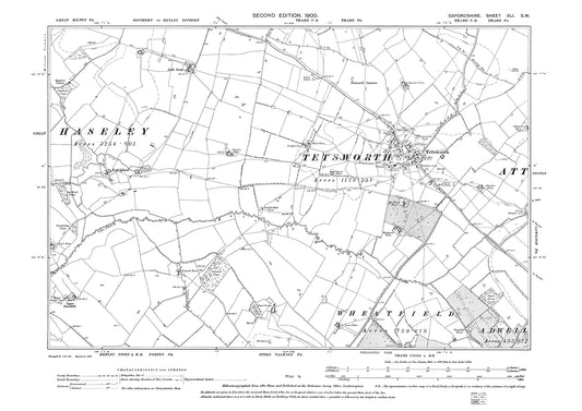 Tetsworth, Oxfordshire in 1900: 41SW