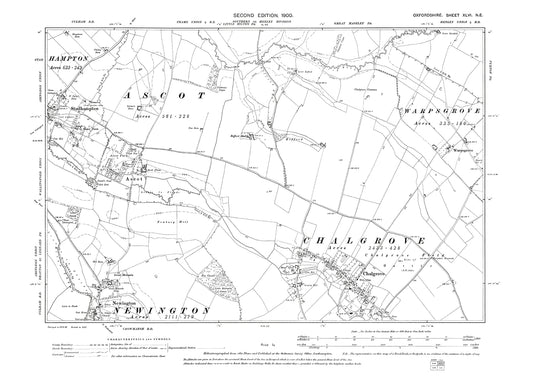 Chalgrove, Ascot, Stadhampton, Newington (north), Oxfordshire in 1900: 46NE