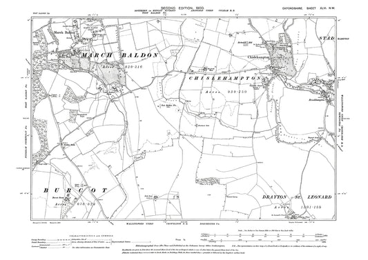 Chislehampton, March Baldon, Oxfordshire in 1900: 46NW