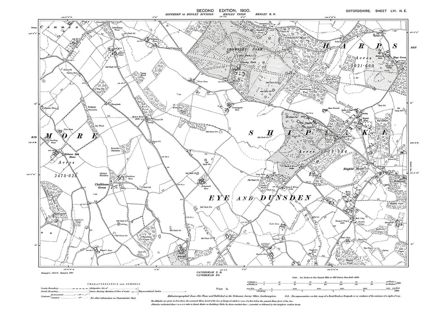 Binfield Heath, Crowsley Park, Oxfordshire in 1900: 56NE