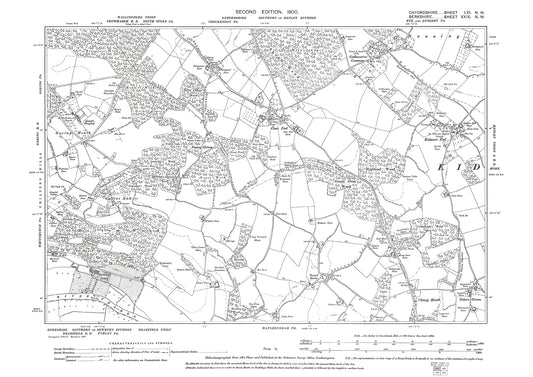 Cane End, Kidmore End, Gallowstree Common, Oxfordshire in 1900: 56NW