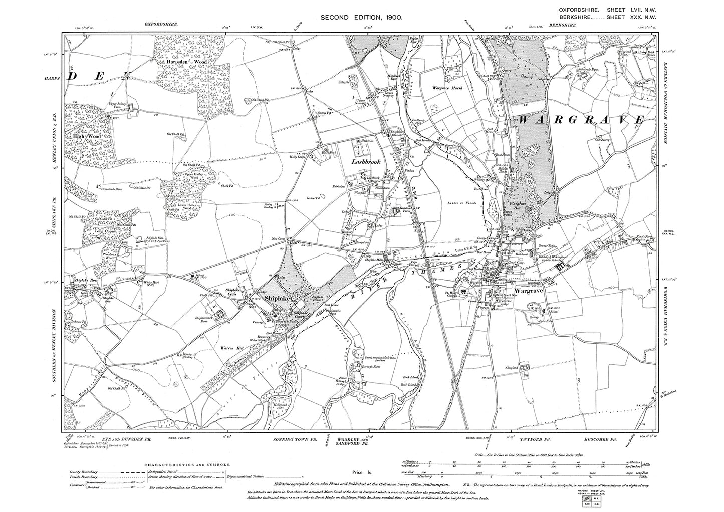 Shiplake, Lashbrook, Oxfordshire in 1900: 57NW