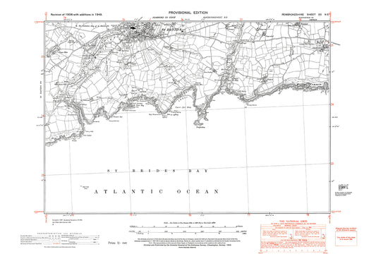 St David's (south), old map Pembroke 1948: 20NE