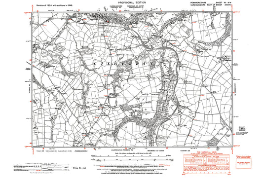 Cilgerran, old map Pembroke 1948: 7NW