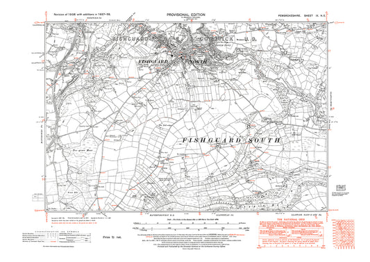 Fishguard, old map Pembroke 1948: 9NE