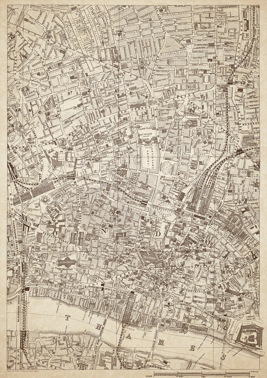 London in 1888 Series - showing St. Lukes Old Street, The City - sheet 16