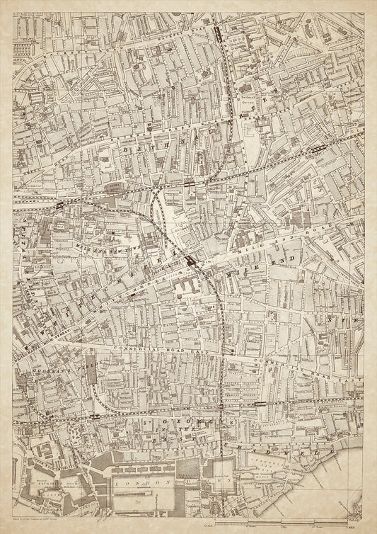 London in 1888 Series - showing Bethnal Green, Commercial Road East - sheet 17