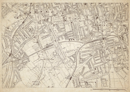 London in 1888 Series - showing Camberwell, Herne Hill, Peckham - sheet 32