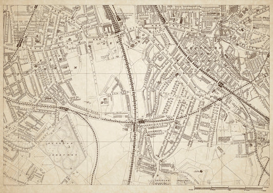 London in 1888 Series - showing Hatcham, New Peckham, Deptford, Lewisham - sheet 33