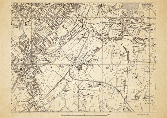 Greater London in 1888 Series - showing Penge, South Norwood, Beckenham, Lower Elmers End, Upper Elmers End, Enmore Park, Woodside, Eden Park, Langley Park - sheet 46