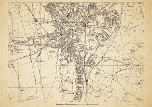 Greater London in 1888 Series - showing Croydon - sheet 48