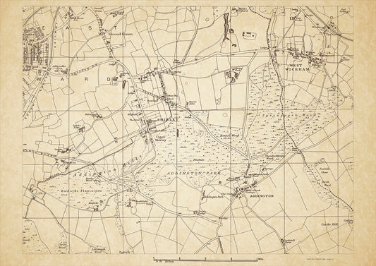 Greater London in 1888 Series - showing West Wickham, Addington, Shirley, Stroud Green - sheet 49