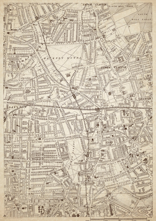 London in 1888 Series - showing Shacklewell, Clapton, Hackney - sheet 9