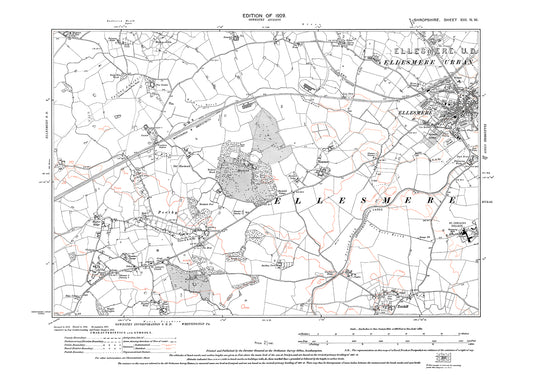 Ellesmere (west), Shropshire in 1929: 13NW