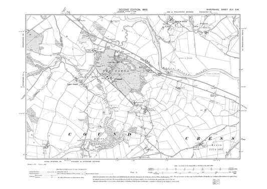 Upper Cound, Shropshire in 1903: 42SW