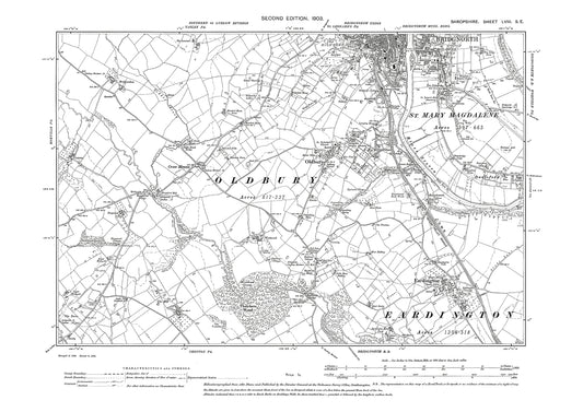 Bridgnorth (south), Oldbury, Eardington, Shropshire in 1903: 58SE