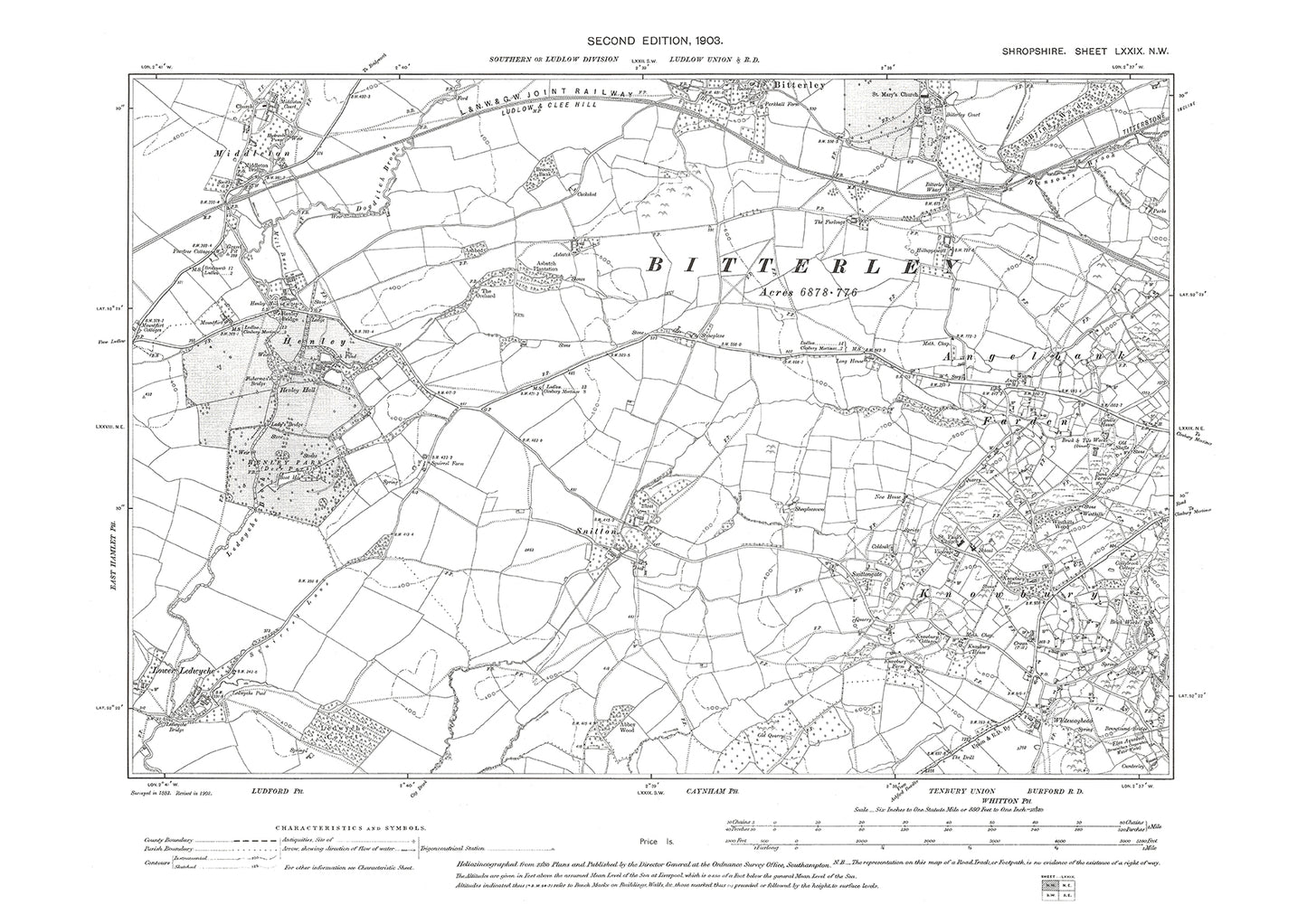 Angelbank, Farden, Shropshire in 1904: 79NW