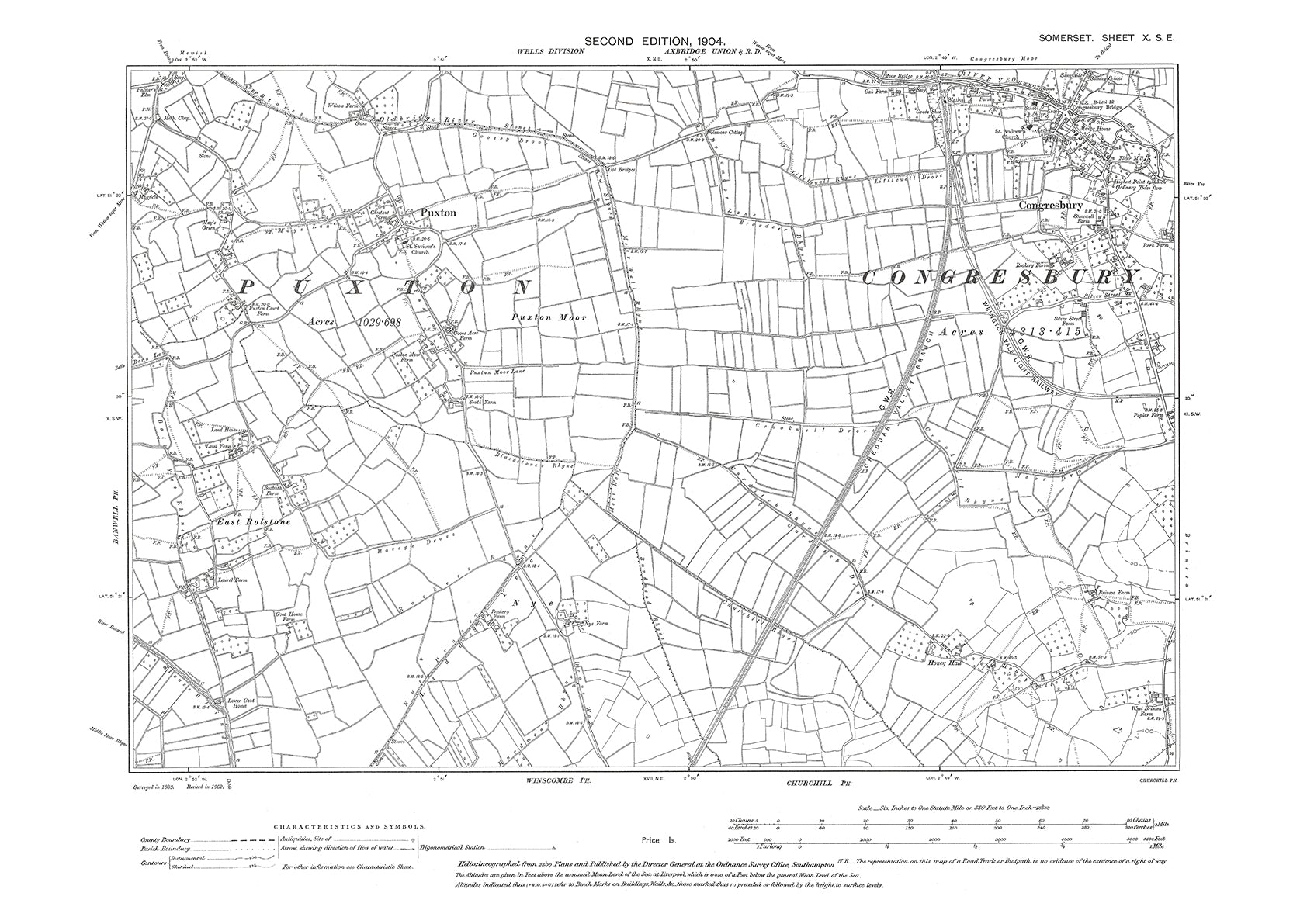 Congresbury Puxton Old Map Somerset 1904 10SE Old Map Downloads congresbury-puxton-old-map-somerset-1904-10se-old-map-downloads