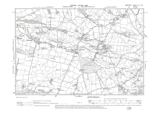 Felton, Downside, Lulsgate Bottom, old map Somerset 1904: 11NE