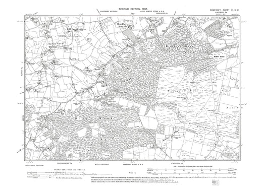 Brockley, Cleeve, Claverham, old map Somerset 1903: 11NW