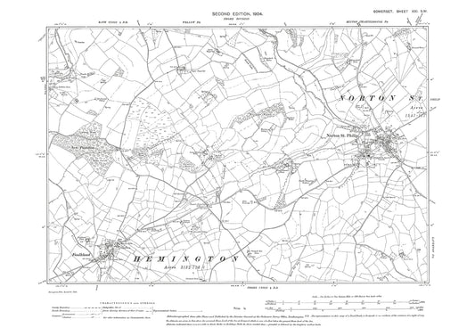 Norton St Philip, Faulkland, old map Somerset 1904: 21SW