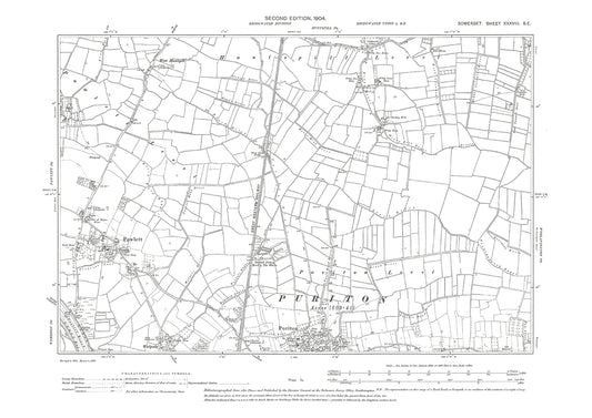 Pawlett, Puriton (north), old map Somerset 1904: 38SE