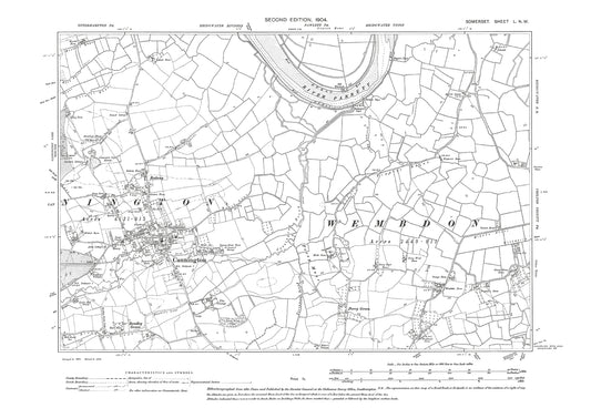 Cannington, old map Somerset 1904: 50NW