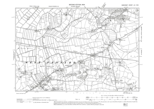 West Pennard, old map Somerset 1904: 53NW