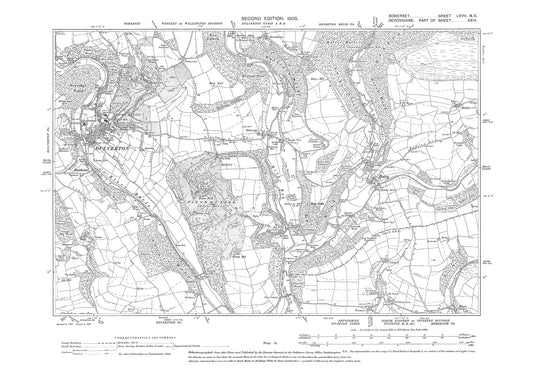 Dulverton, old map Somerset 1905: 67NE