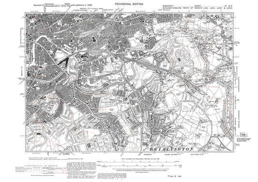 Brislington, old map Somerset 1938: 6NE