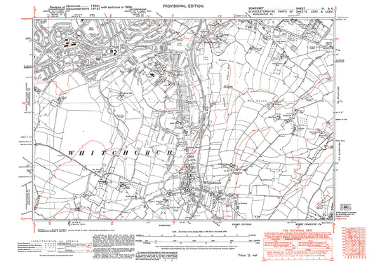 Bristol Knowle Park, Whitchurch, old map Somerset 1938: 6SE