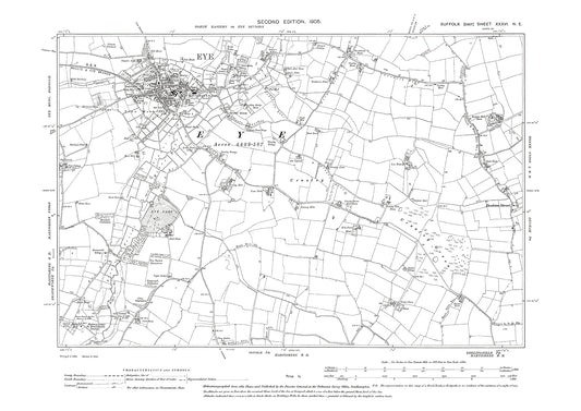 Eye, old map Suffolk 1905: 36NE