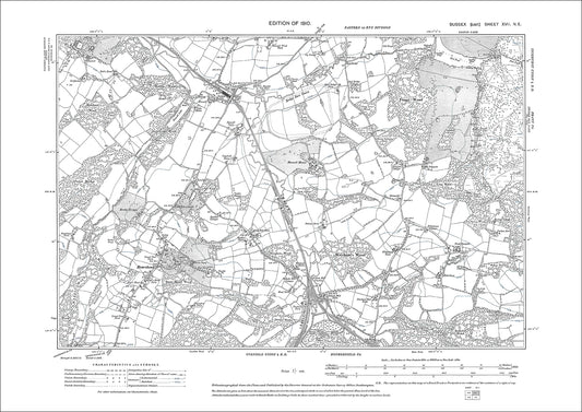 Boarshead, Eridge (south), old map Sussex 1910: 17NE