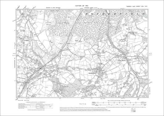Rotherfield, Jarvis Brook, Town Row, old map Sussex 1910: 17SE