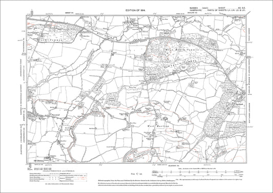 Nyewoods west, West Harting, old map Sussex 1914: 20SE