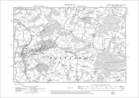 Mayfield, Coggins Mill, old map Sussex 1911: 29NW