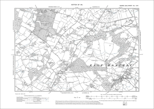 East Hoathly, Halland, Easons Green, old map Sussex 1911: 41SW