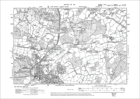 East Grinstead north, old map Sussex 1911: 5NW