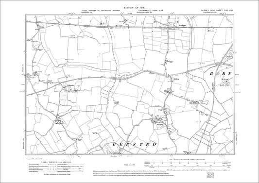 Colworth, Elbridge, Lidsey, Shripney, Woodgate, old map Sussex 1914: 62SW