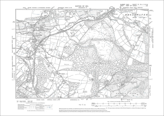 Groombridge, Eridge (north), Park Corner, old map Sussex 1910: 6NE-SE