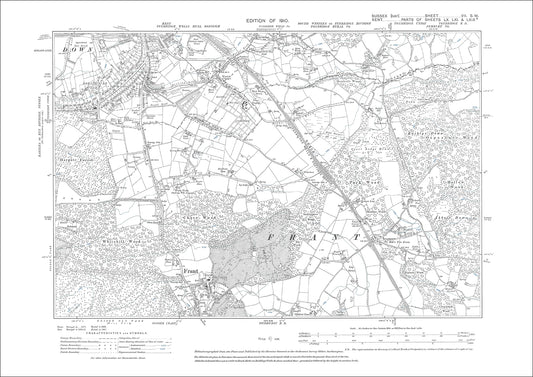 Frant, Bell's Yew Green, old map Sussex 1910: 7SW